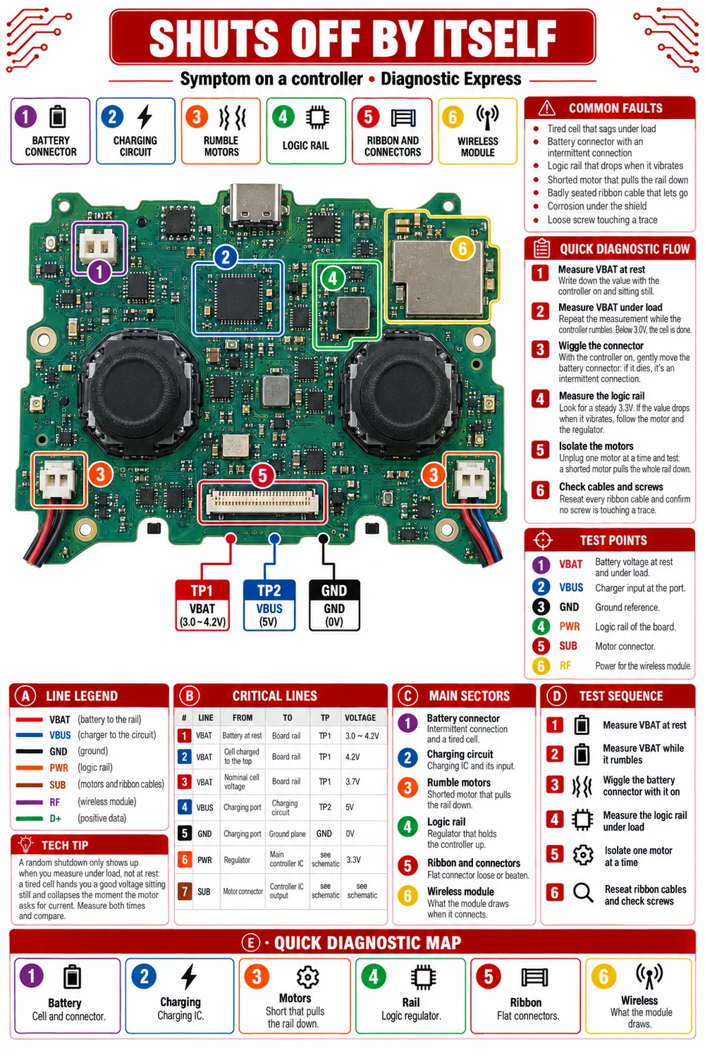 Card: shuts off by itself